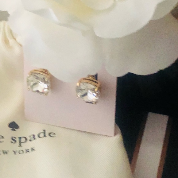 🎀 Kate Spade ♠️ Square Clear Zirconia Drop Earrings - Picture 2 of 10